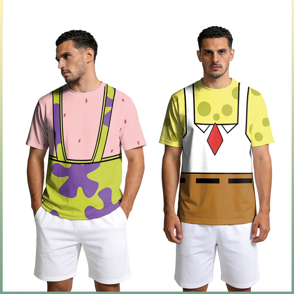 Tee Graphic Print - T-shirt cosplay Sponge & Patrick Star