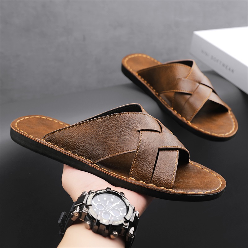 Sandali casual da uomo in vera - Flip Flop Leather Men recensione e prezzo