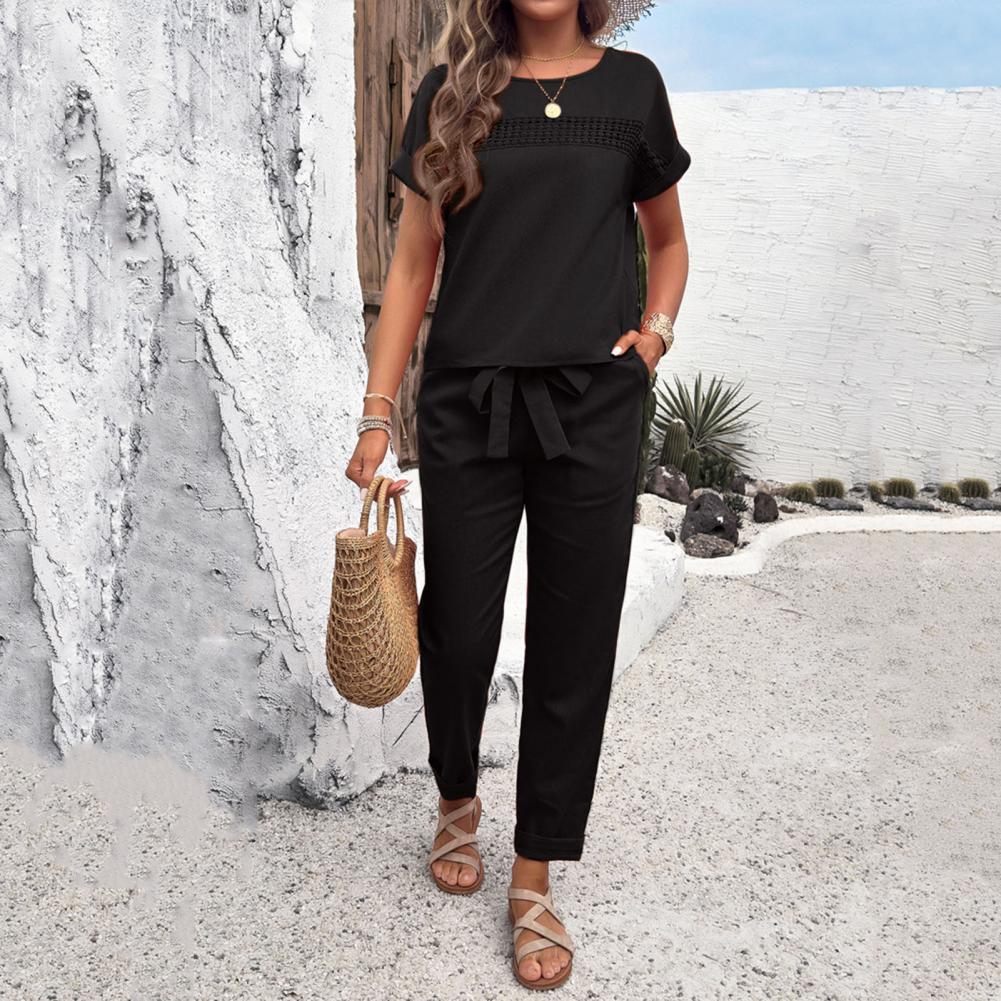 2 Pezzi/Set Completo Donna Top - Short Linen Drawstring recensione e prezzo